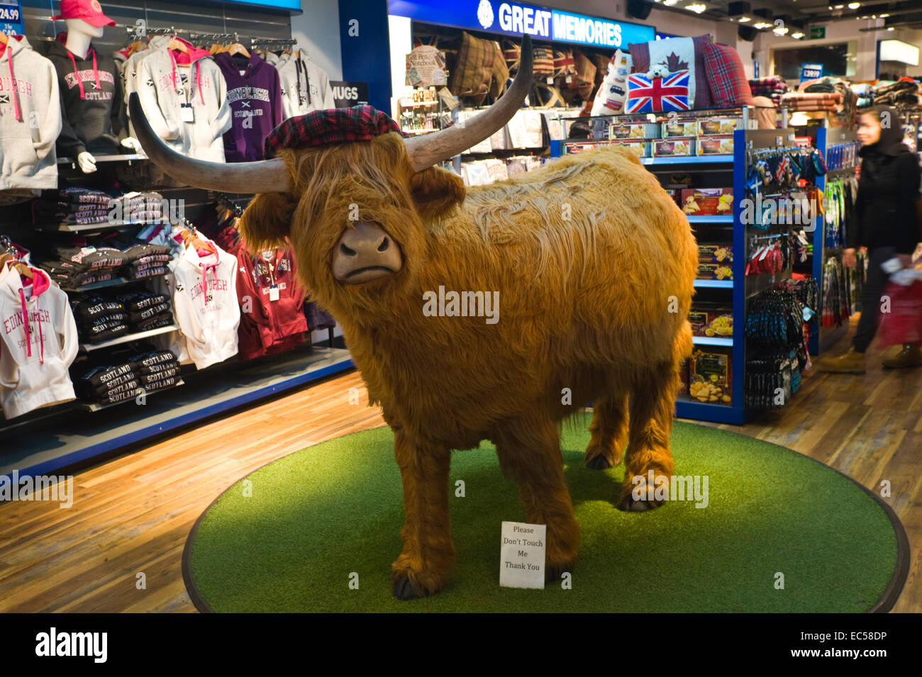 GREAT SCOT Scottish shop with Highland cow on Princes Street Edinburgh Scotland UK Stock Photo