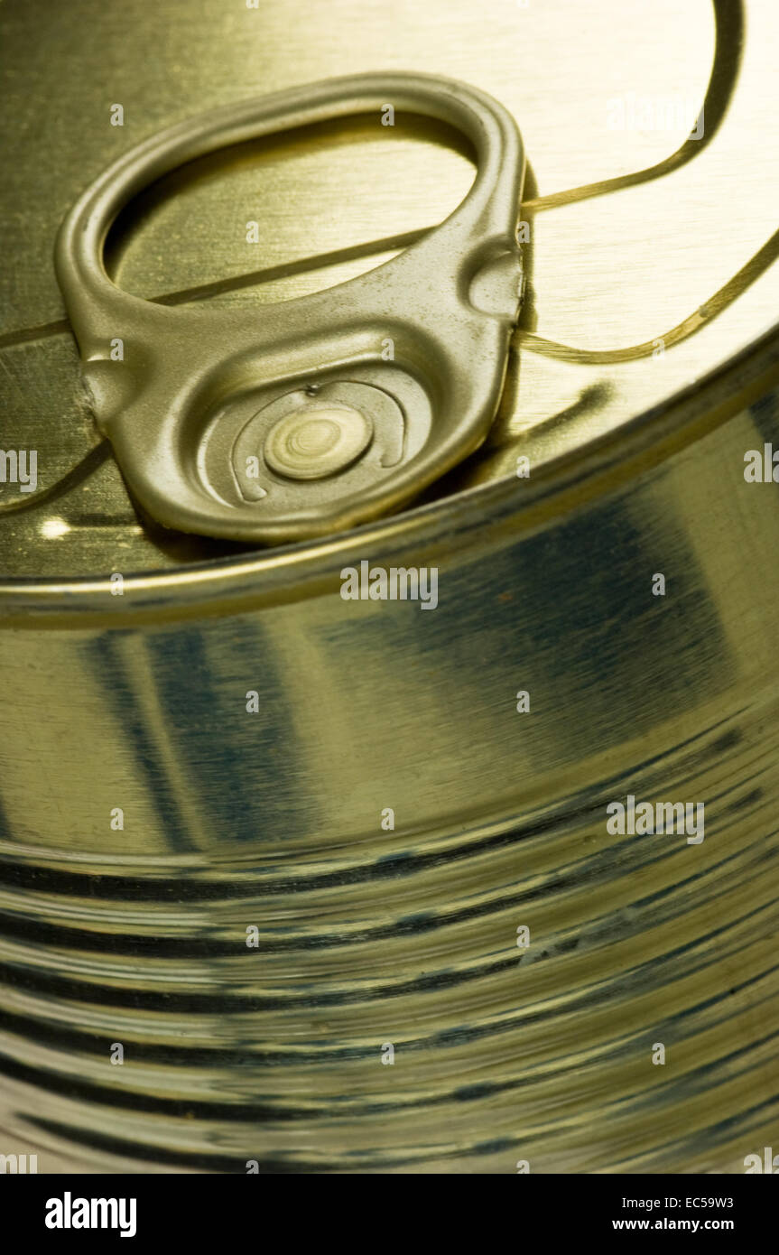 Aperture ring on a gold colored tin Stock Photo