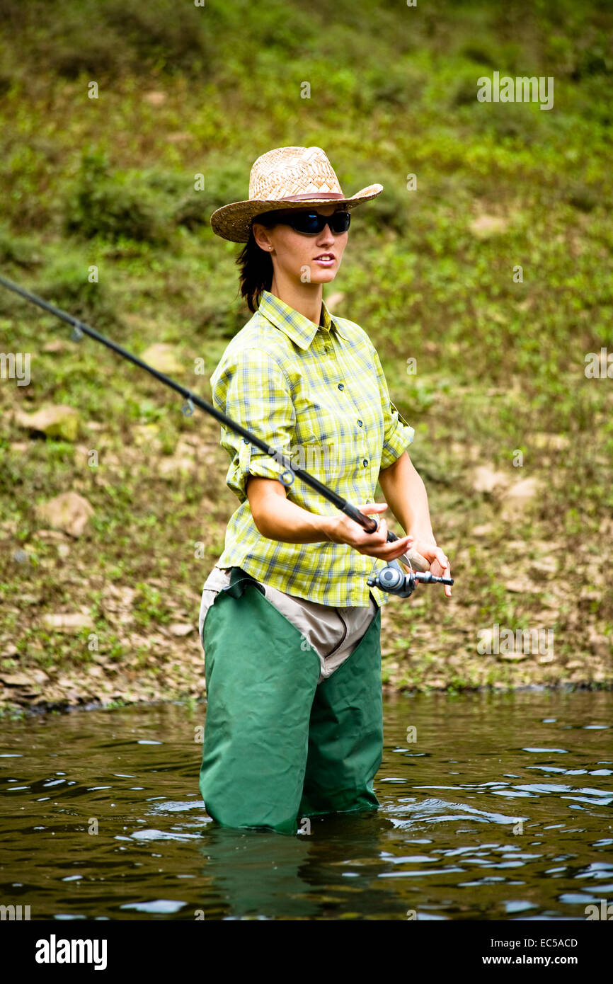 Female angler hi-res stock photography and images - Alamy