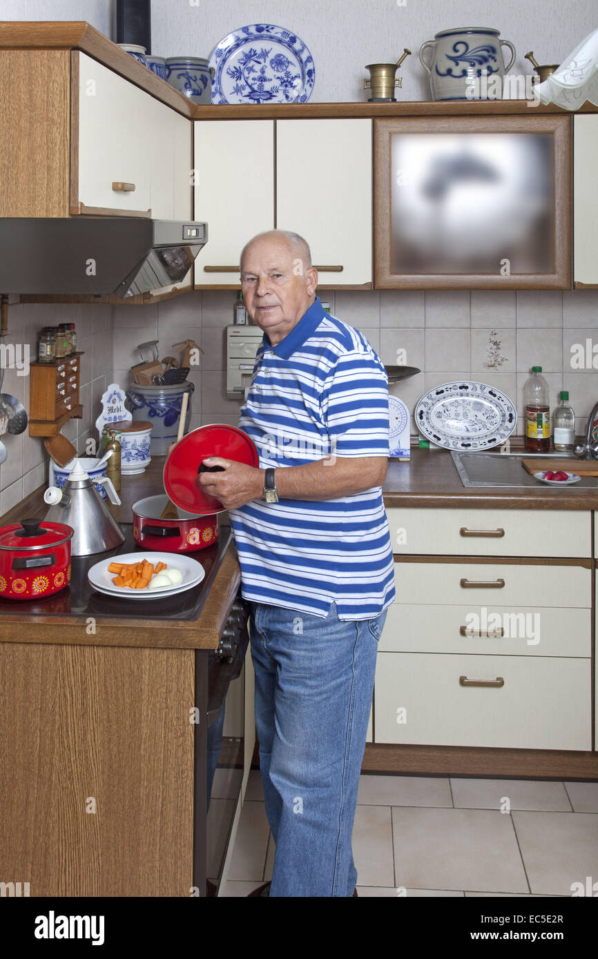 Senior Cooks Stock Photo