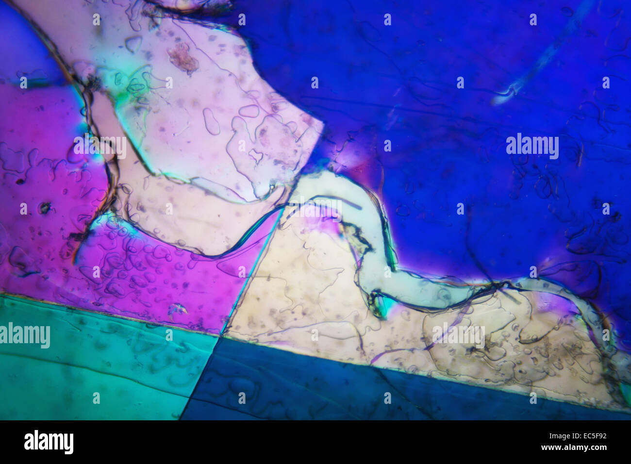Light Graphics Microphoto of translucent structures in polarized light ...