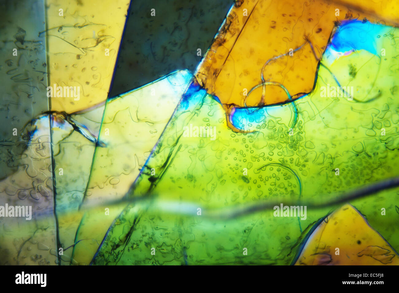 Light Graphics Microphoto of translucent structures in polarized light ...