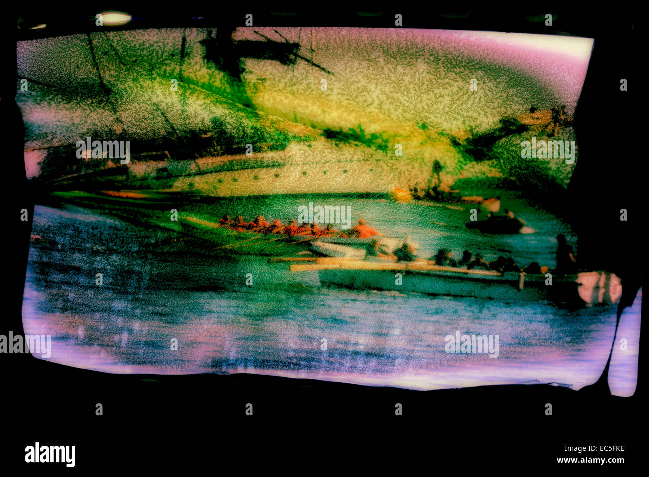Light Graphic Scan of a burned color slide Stock Photo - Alamy