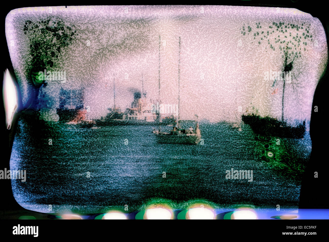 Light Graphic Scan of a burned color slide Stock Photo - Alamy