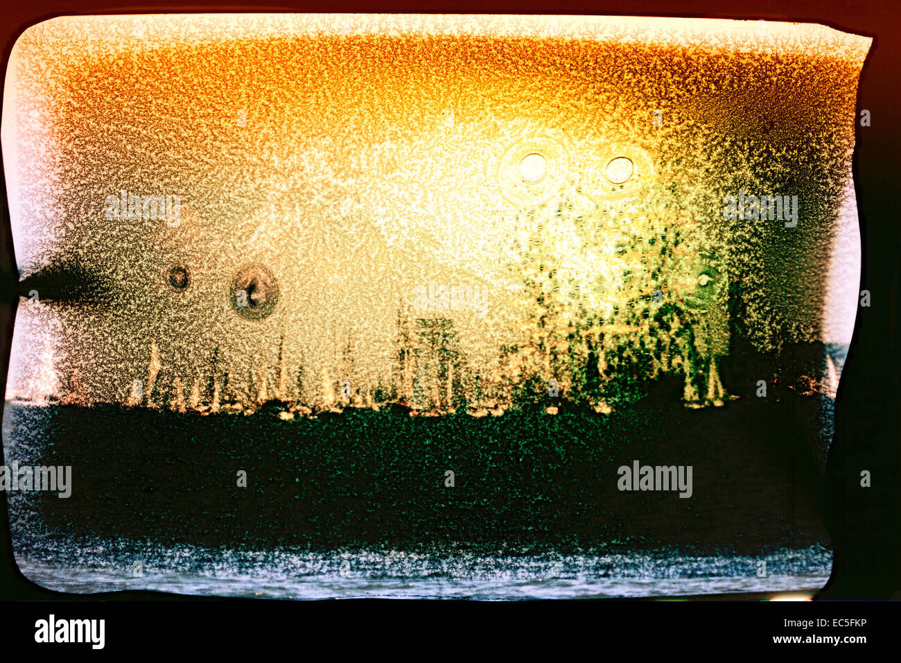 Light Graphic Scan of a burned color slide Stock Photo - Alamy