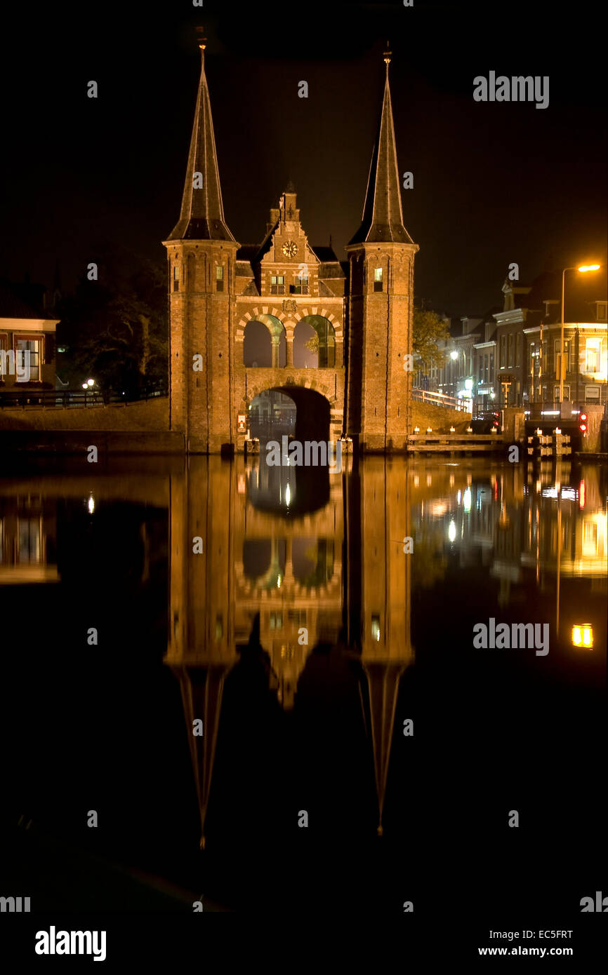 The Water Gate of Sneek, Holland, Netherlands, Europe Stock Photo