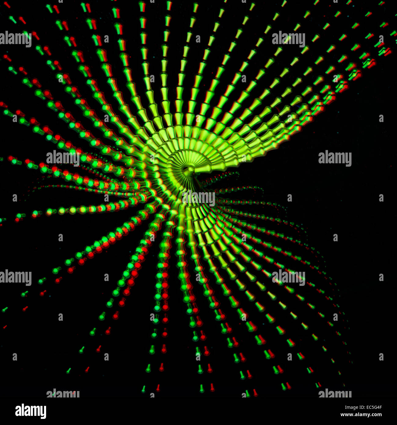 Stereoscopic fractal structure for anaglyphic red cyan glasses Stock ...