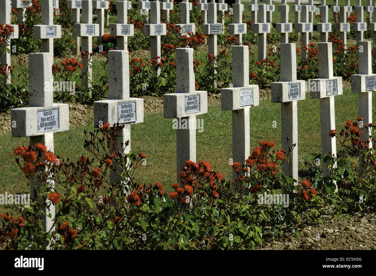 Verdun, Douaumont, largest French military cemetery of the First World War Stock Photo