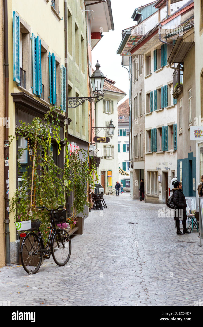Old town Baden, Kanton Aargau, Switzerland. Stock Photo