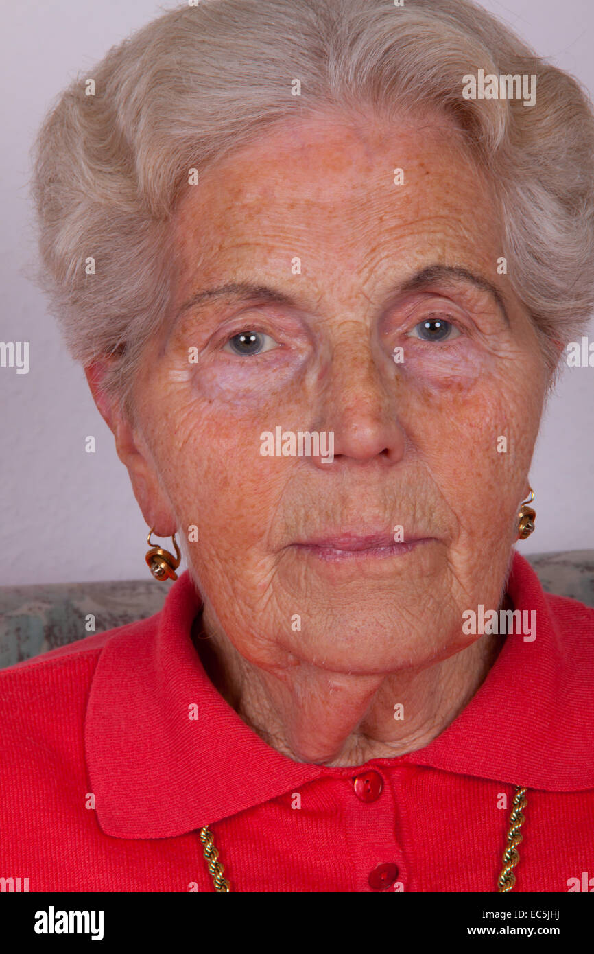 The signs of aging in the face Stock Photo Alamy