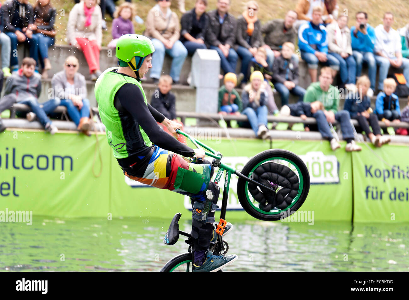 Ocean Jump World Cup 2014 in Kiel, Germany, June 22i Marcel Profittlich defended his World Champion Title. Stock Photo
