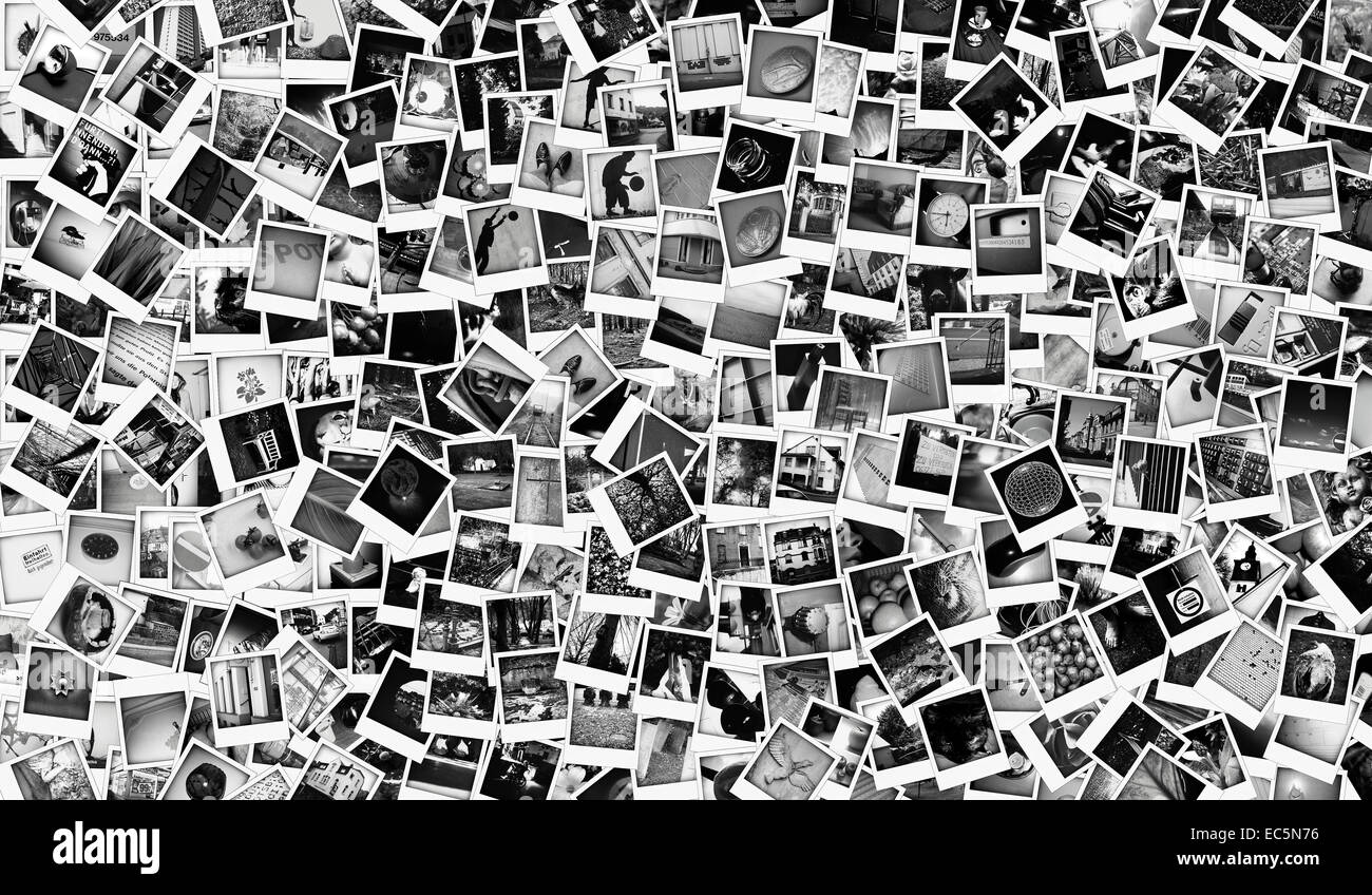 In black and white Polaroids Stock Photo - Alamy