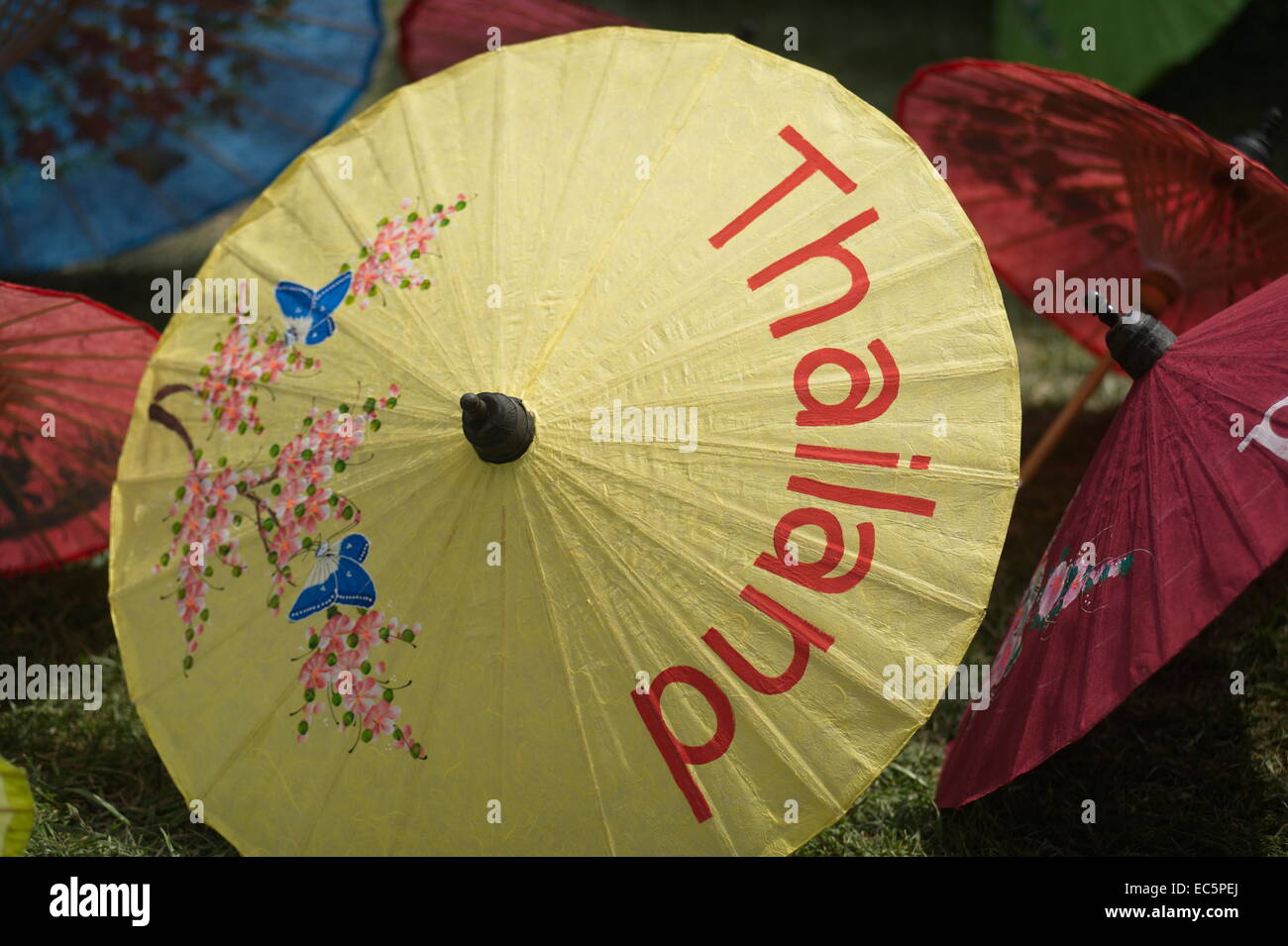 Handmade Thai decoration umbrellas Stock Photo Alamy