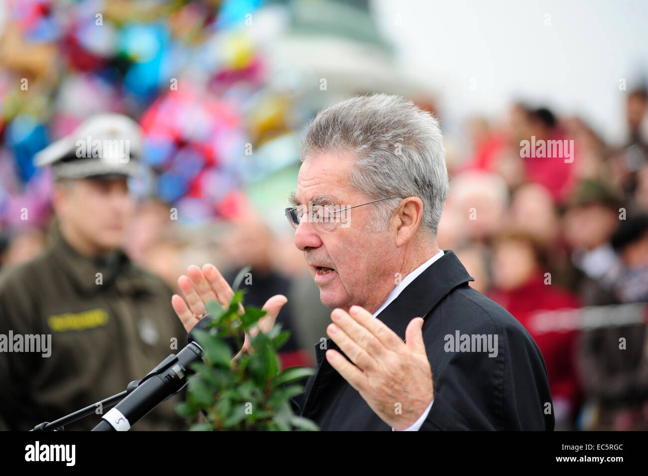 Austrian National Day 2014 with Federal President Heinz Fischer Stock Photo