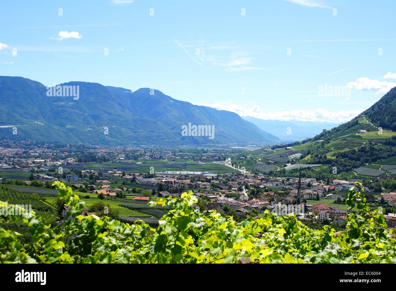 Dorf Tirol, Meran and Algund in South Tyrol Stock Photo