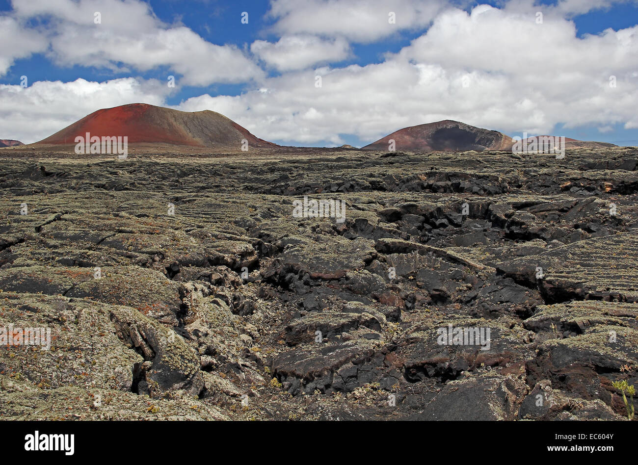 Volcanic landscape, Lanzarote, Spain Stock Photo - Alamy