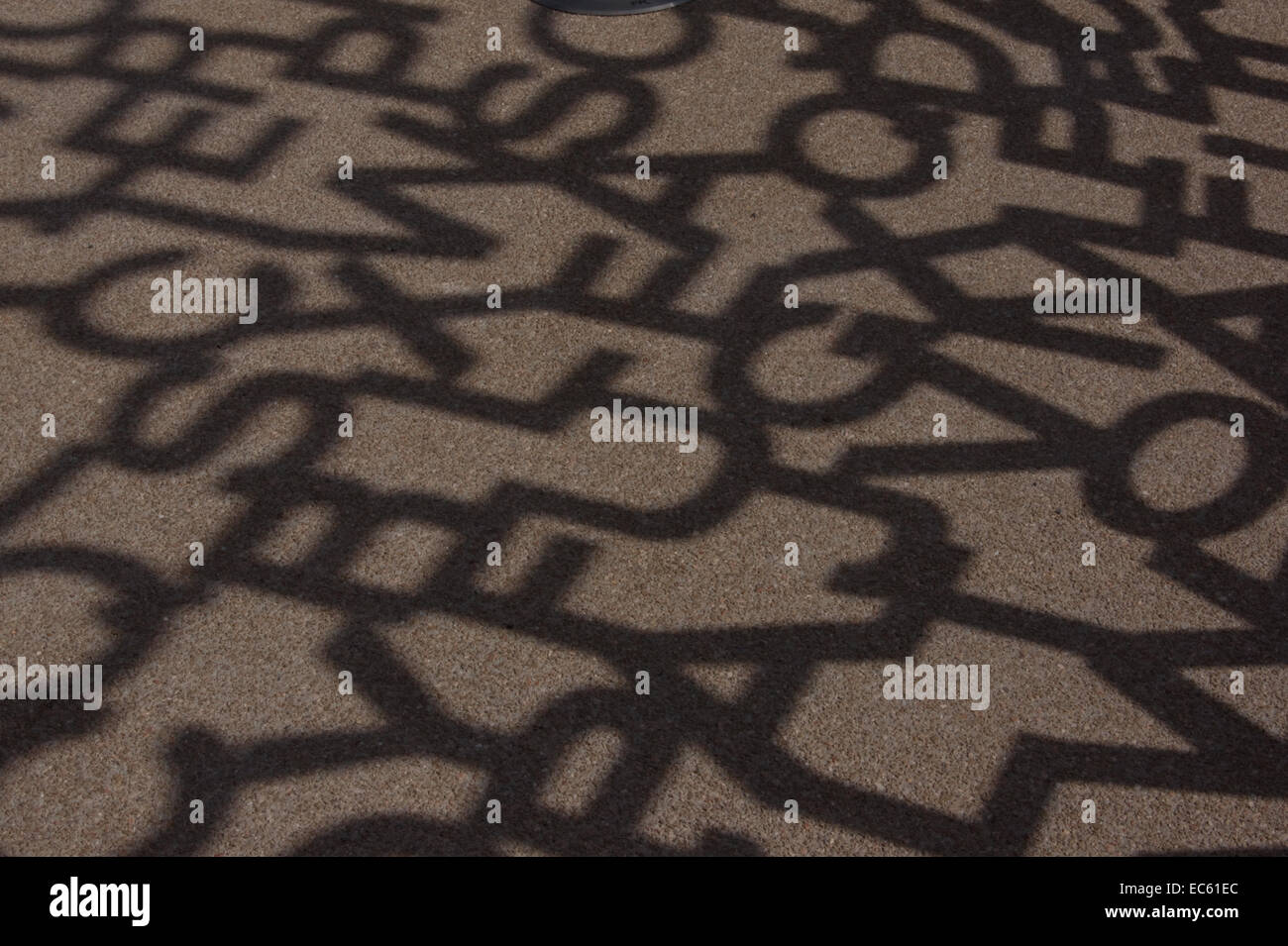 Buchstaben - shadows - letters Stock Photo