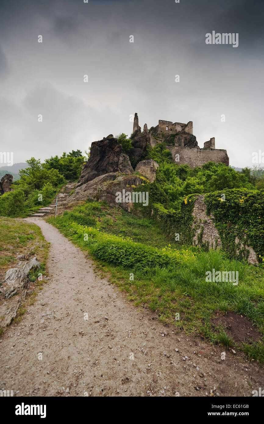 ruin Dürnstein, Wachau Region, Lower Austria, Austria, Europe Stock Photo