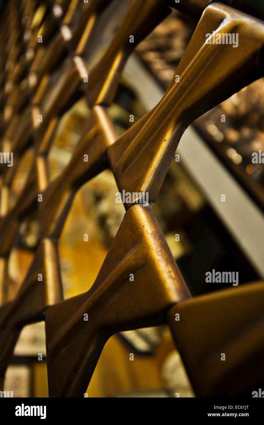 grid at a shopwindow Stock Photo