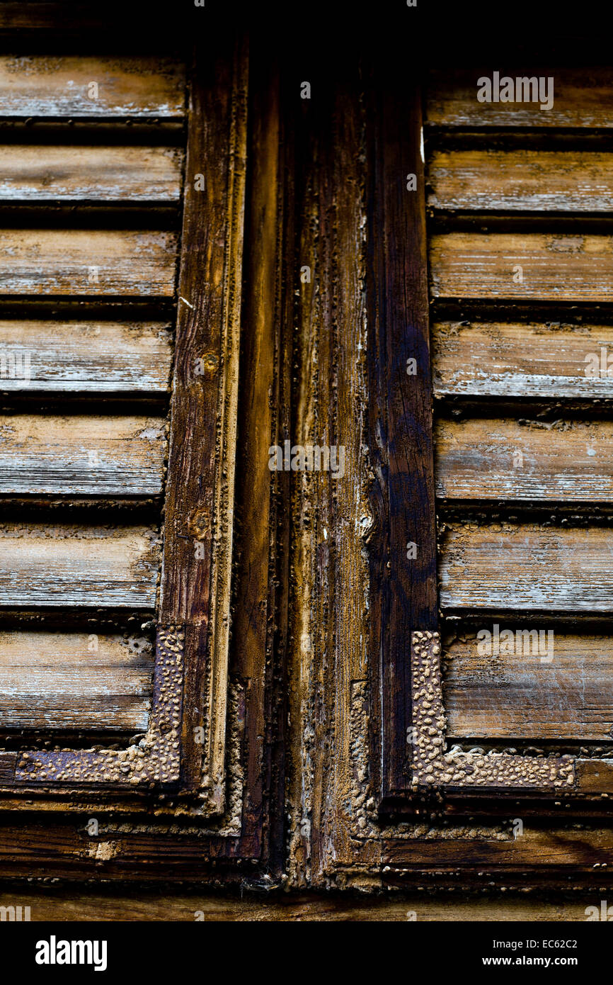 old wooden window Stock Photo