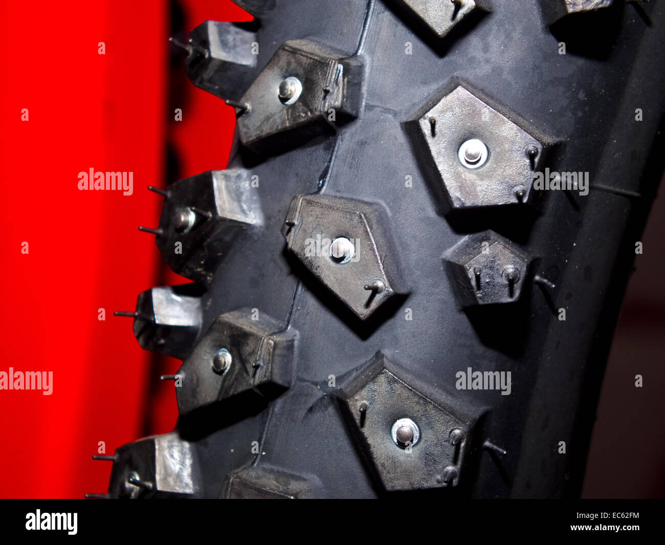 bicycle winter tires Stock Photo Alamy