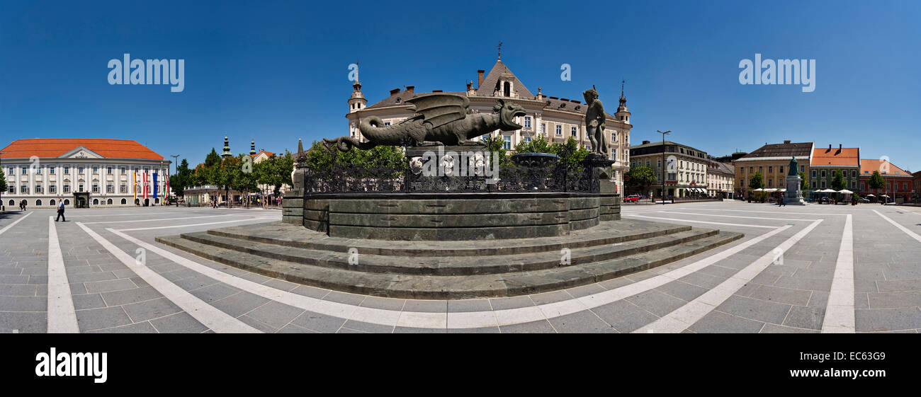 lindworm on the main square in Klagenfurt, Carinthia, Austria, Europe Stock Photo