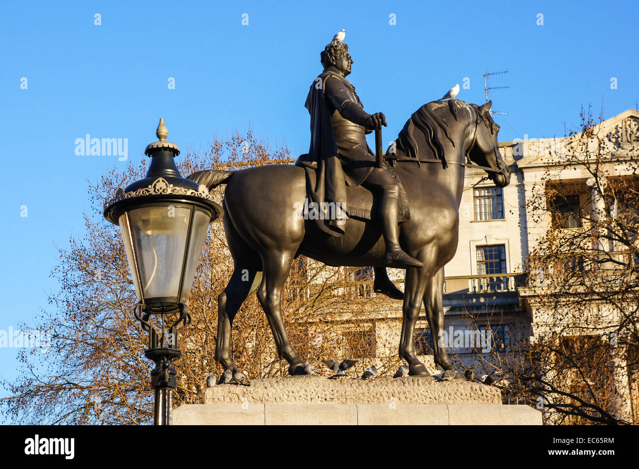 Statue of King George IV in Trafalgar Square, London England United Kingdom UK Stock Photo