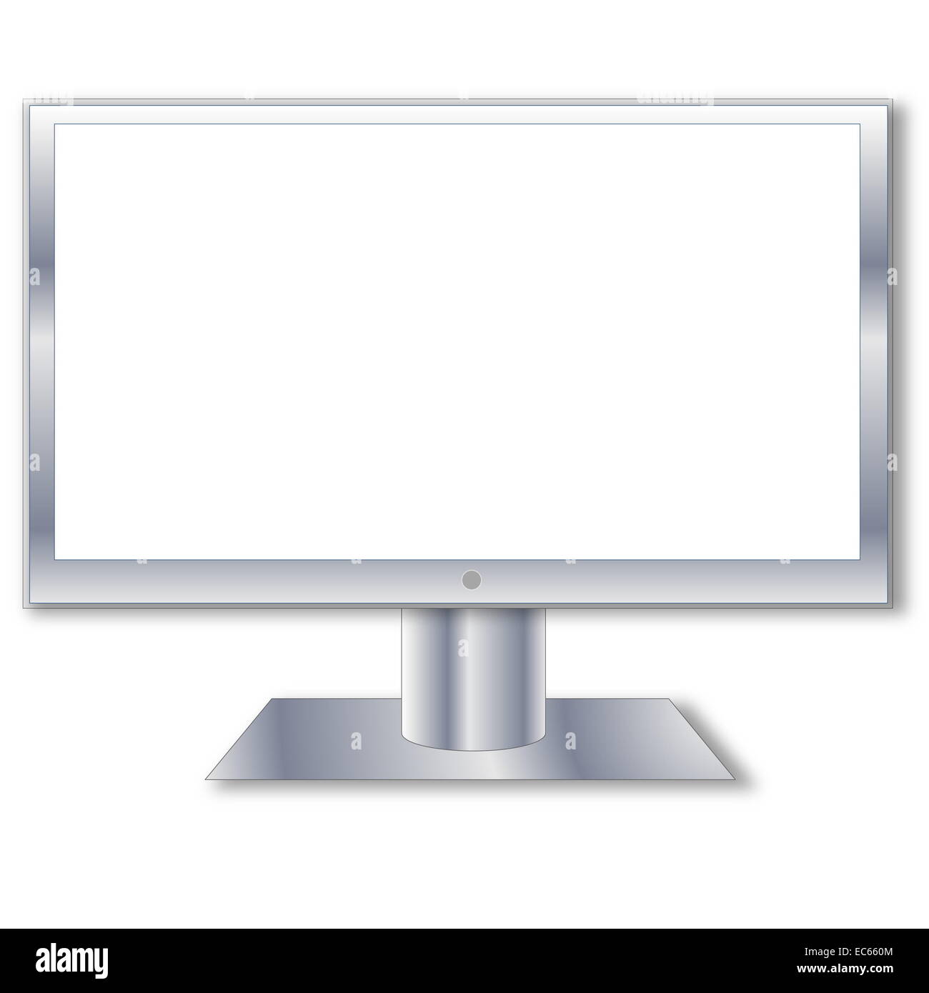 Grey metallic computer screen in white background Stock Photo Alamy