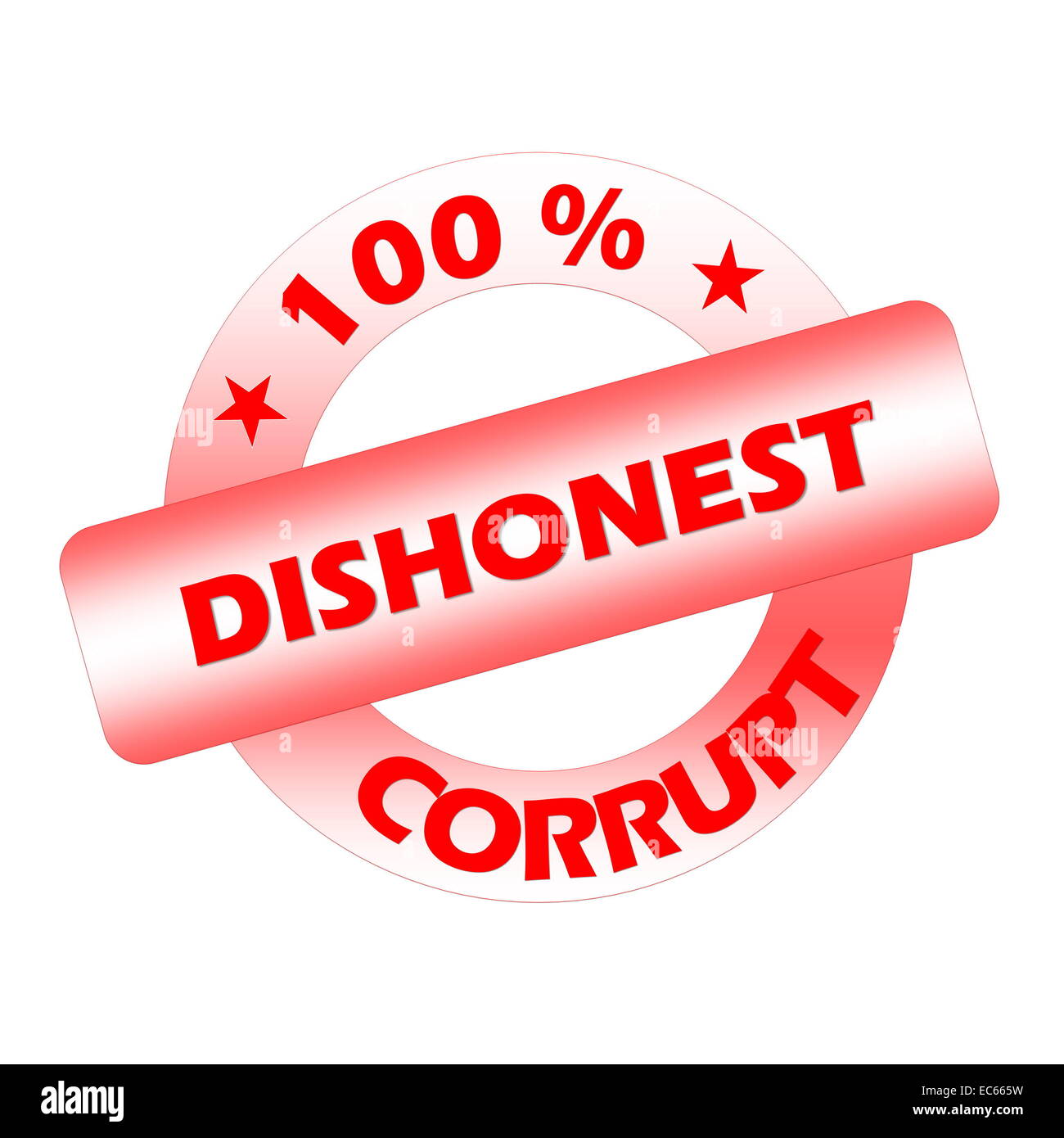 Red corrupt stamp isolated in white background Stock Photo - Alamy