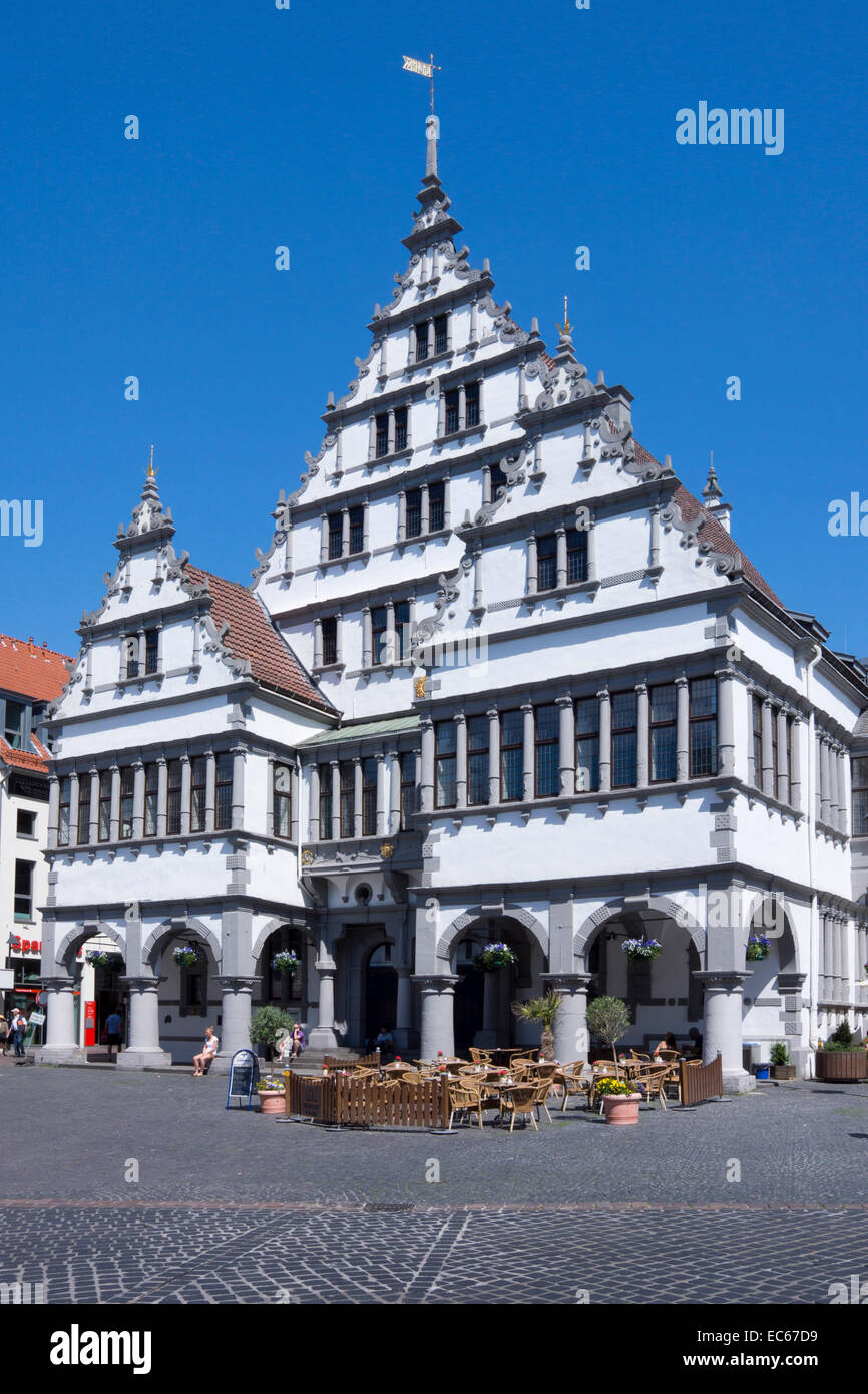 Town hall on Rathausplatz square, Paderborn, Ostwestfalen Lippe region, North Rhine Westphalia, Germany, Europe Stock Photo