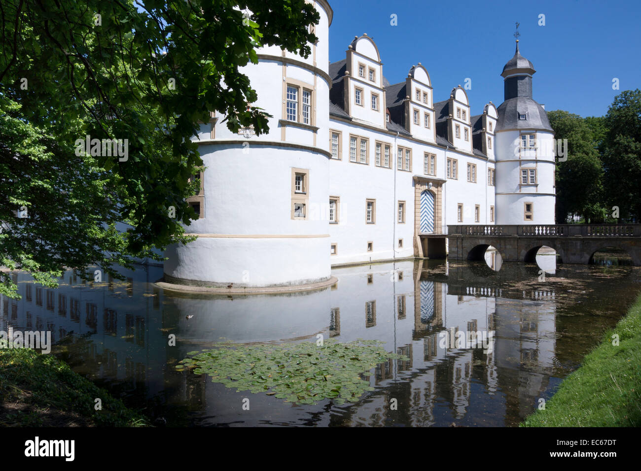 Schloss Neuhaus palace, Paderborn, Ostwestfalen Lippe region, North Rhine Westphalia, Germany, Europe Stock Photo