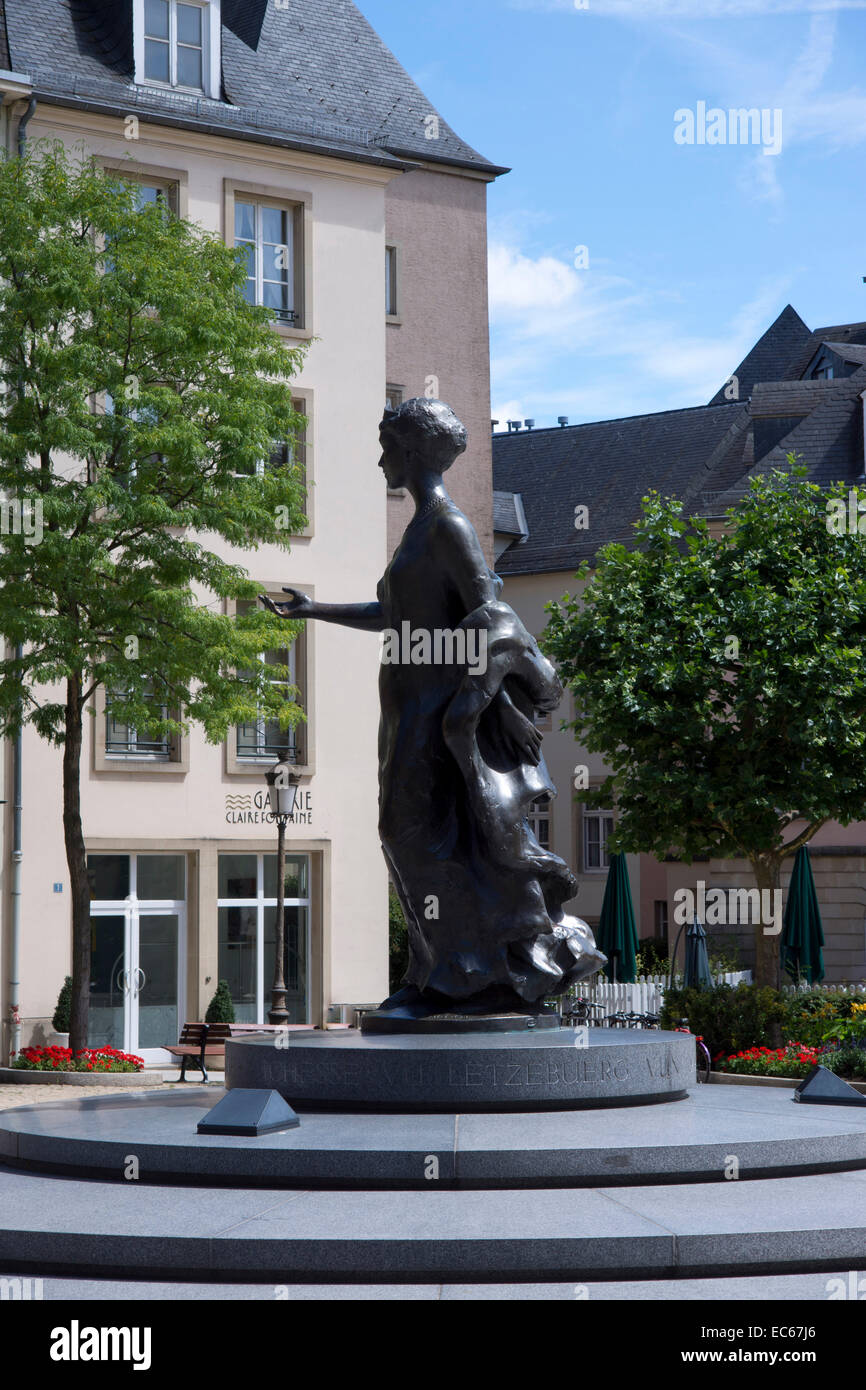 Clairefontaine Square and Grand Duchess Charlotte Monument, Luxembourg