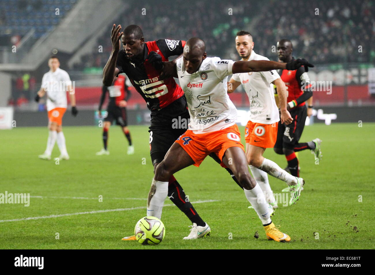 Bryan Dabo Abdoulaye Doucoure 06 12 2014 Rennes Montpellier 17eme Journee De Ligue 1 Photo Vincent Michel Icon Sport Stock Photo Alamy