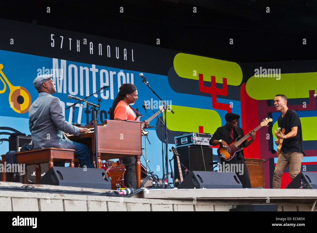 BOOKER T JONES preforms on the main stage at the MONTEREY JAZZ FESTIVAL Stock Photo