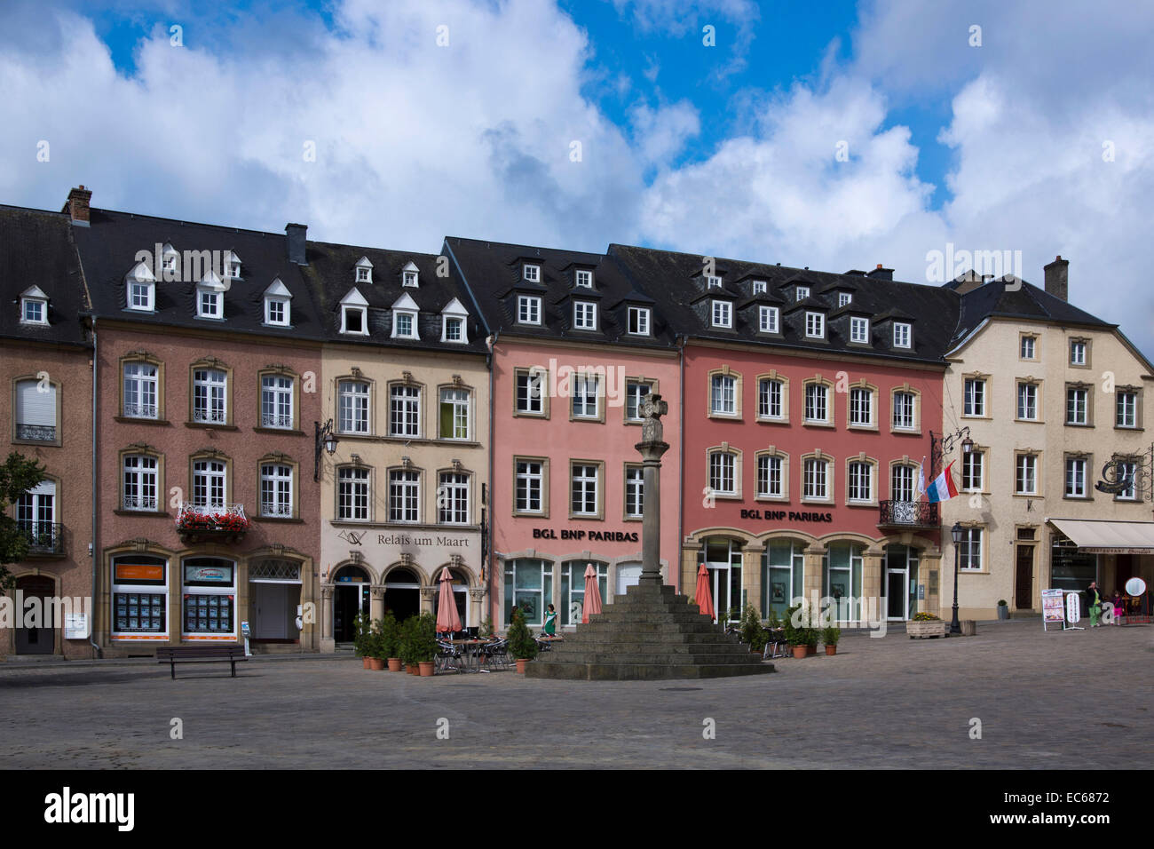 View of the market square, Echternach, district Grevenmacher, canton Echternach, Luxembourg, Europe Stock Photo