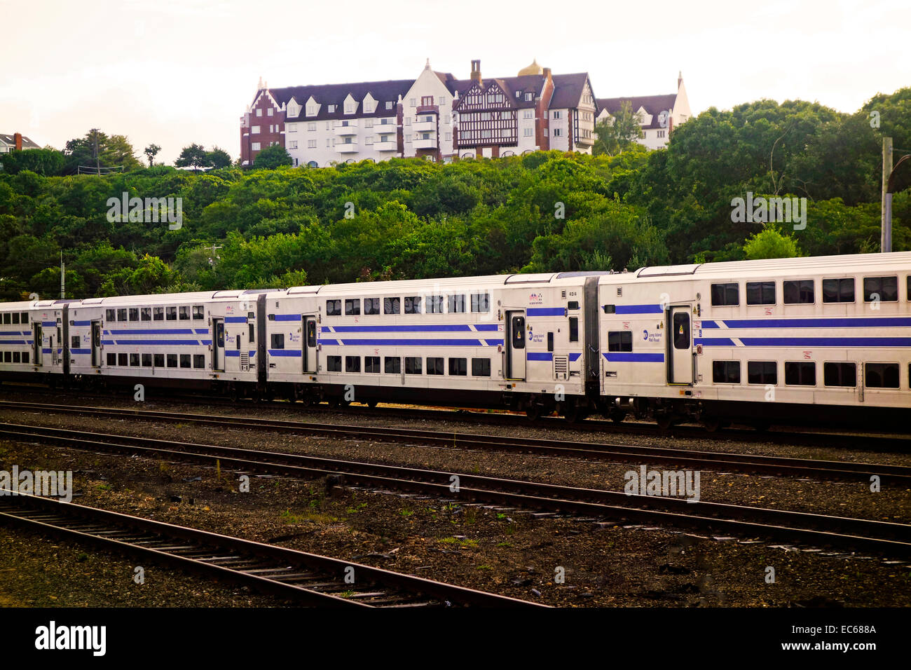 Montauk train station in Long Island NY Stock Photo Alamy
