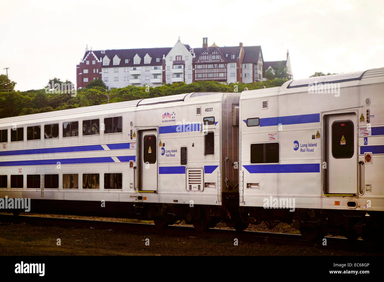 Montauk train station in Long Island NY Stock Photo Alamy