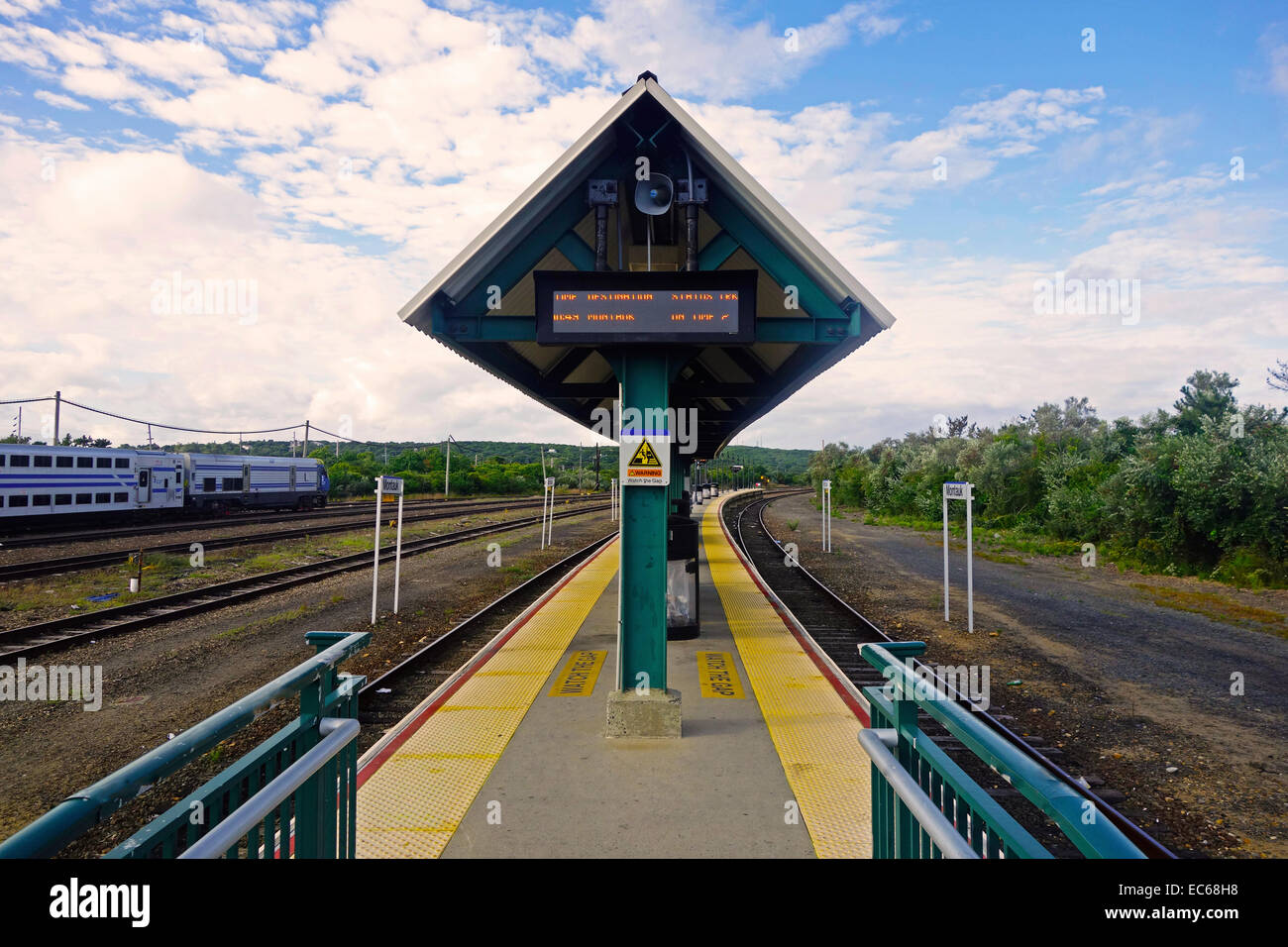 Montauk train station in Long Island NY Stock Photo Alamy