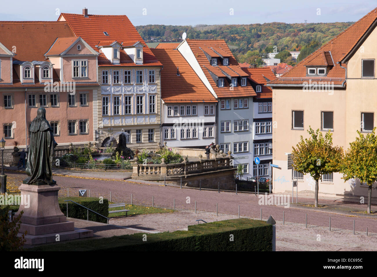 View of Gotha from the castle hill, Thuringia, Germany, Europe Stock Photo