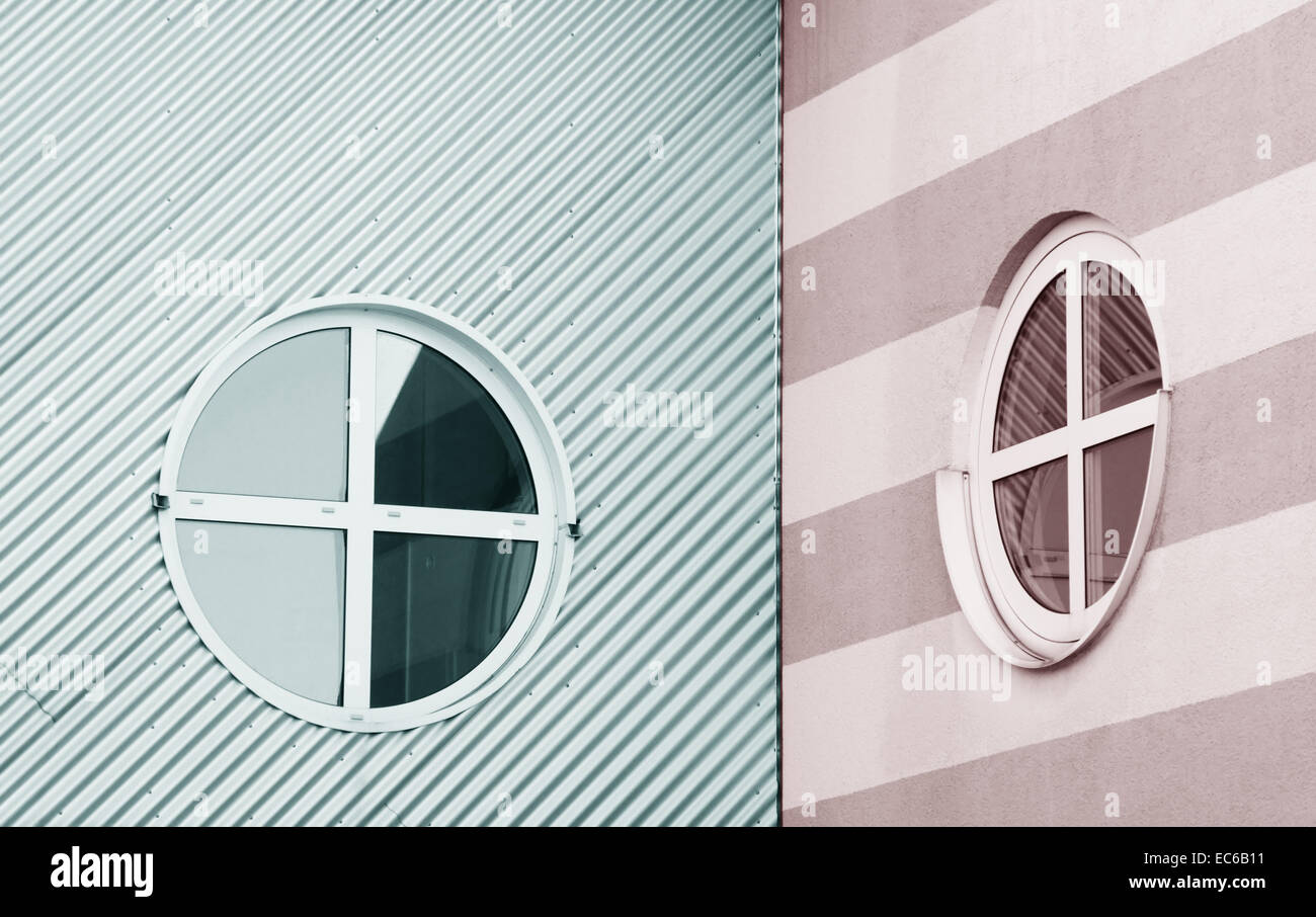 Facade made of corrugated sheet metal Stock Photo Alamy