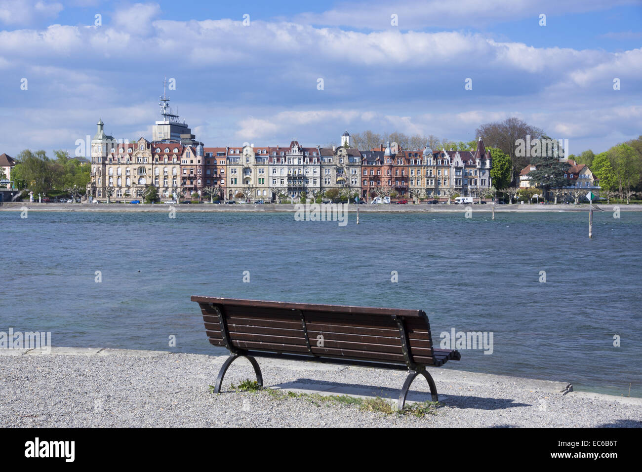 Townhouses on Seestraße street, Lake Constance, Konstanz, Baden-Württemberg, Germany, Europe Stock Photo