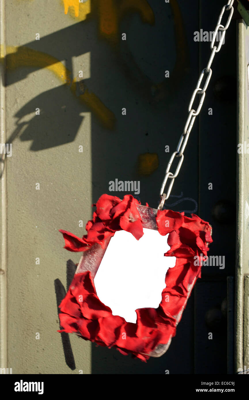 Picture Frame with chain Stock Photo Alamy