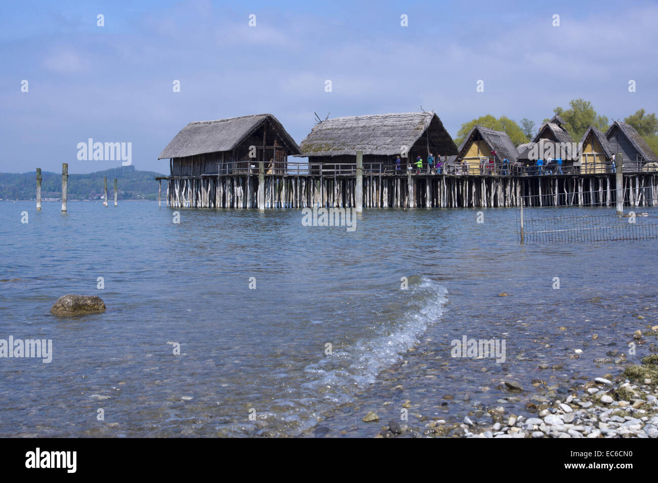 Pfahlbaumuseum Unteruhldingen stilt house museum UNESCO World Cultural Heritage Site Uhldingen-Muehlhofen Lake Constance Stock Photo