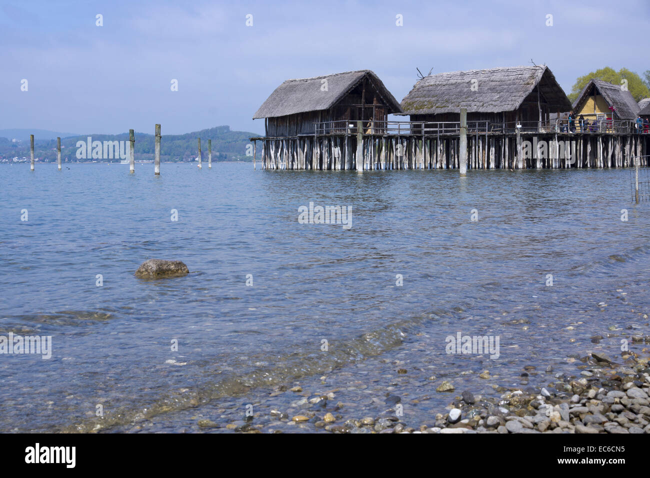 Pfahlbaumuseum Unteruhldingen stilt house museum UNESCO World Cultural Heritage Site Uhldingen-Muehlhofen Lake Constance Stock Photo