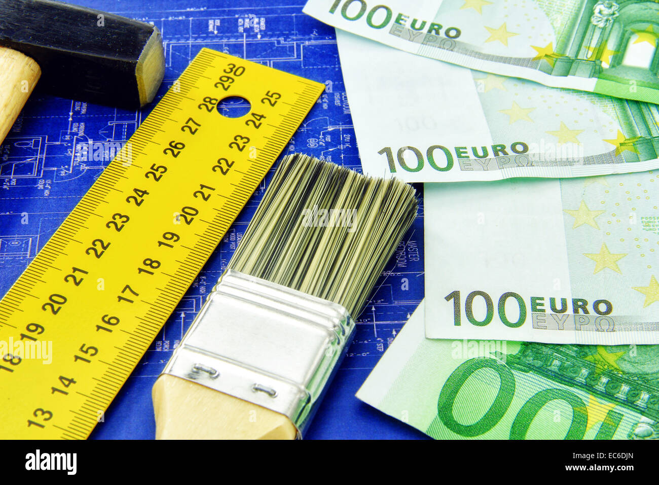Concept scale money house hi-res stock photography and images - Alamy