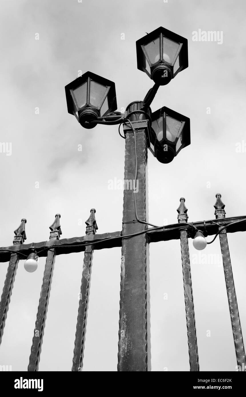 Lamp post Black and White Stock Photos & Images - Alamy