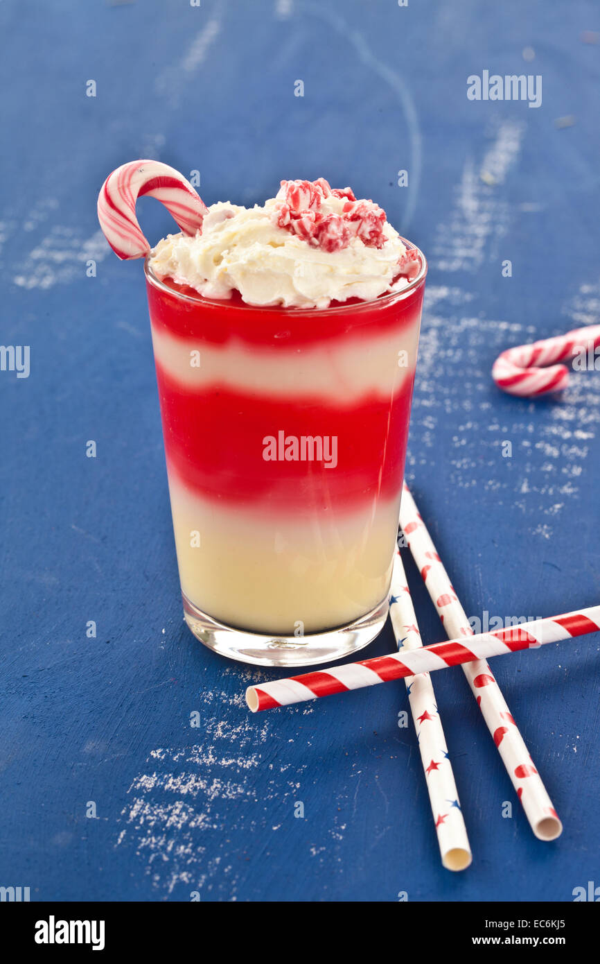 Peppermint panna cotta Stock Photo - Alamy