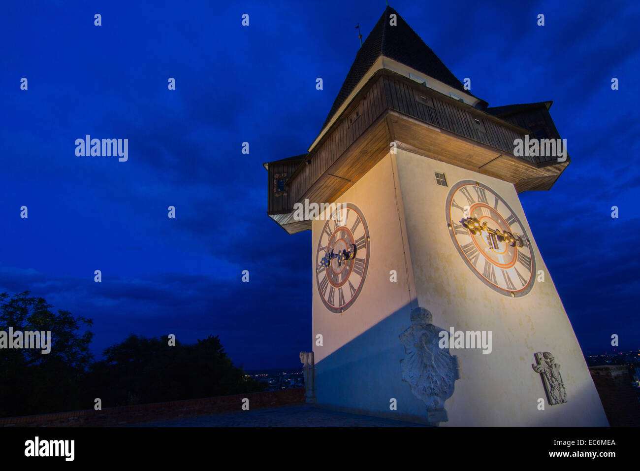 The clock tower of Graz, Austria Stock Photo - Alamy