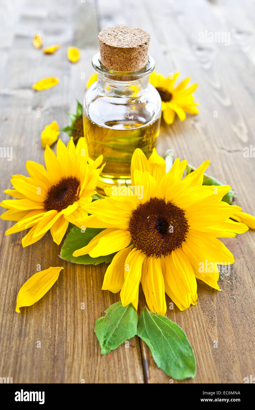 Oil made from sunflowers Stock Photo Alamy