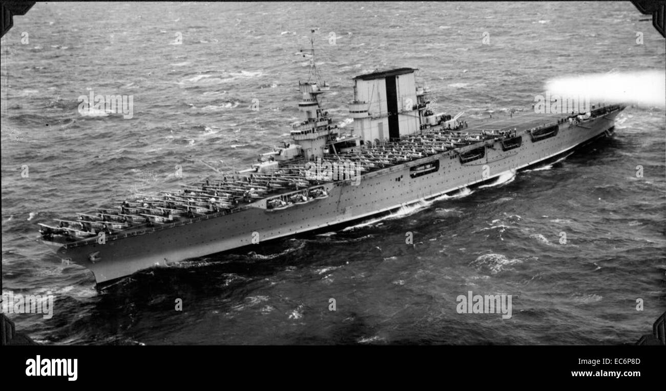 The USS Saratoga (CV-60) in a different perspective, showcasing its